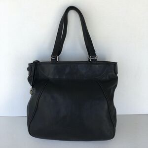 Michael Kors Smooth Leather North South Tote/Shoulder Bag Silver/Black